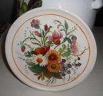 Wooden Plate decorated with flowers (4)