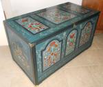 Hand-painted hope chest-blue-gray background
